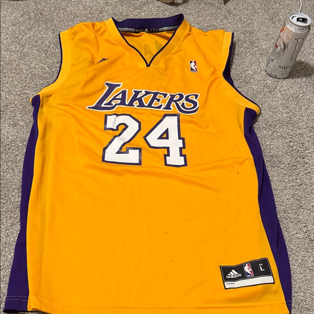 Adidas Gold and Purple Basketball Jersey